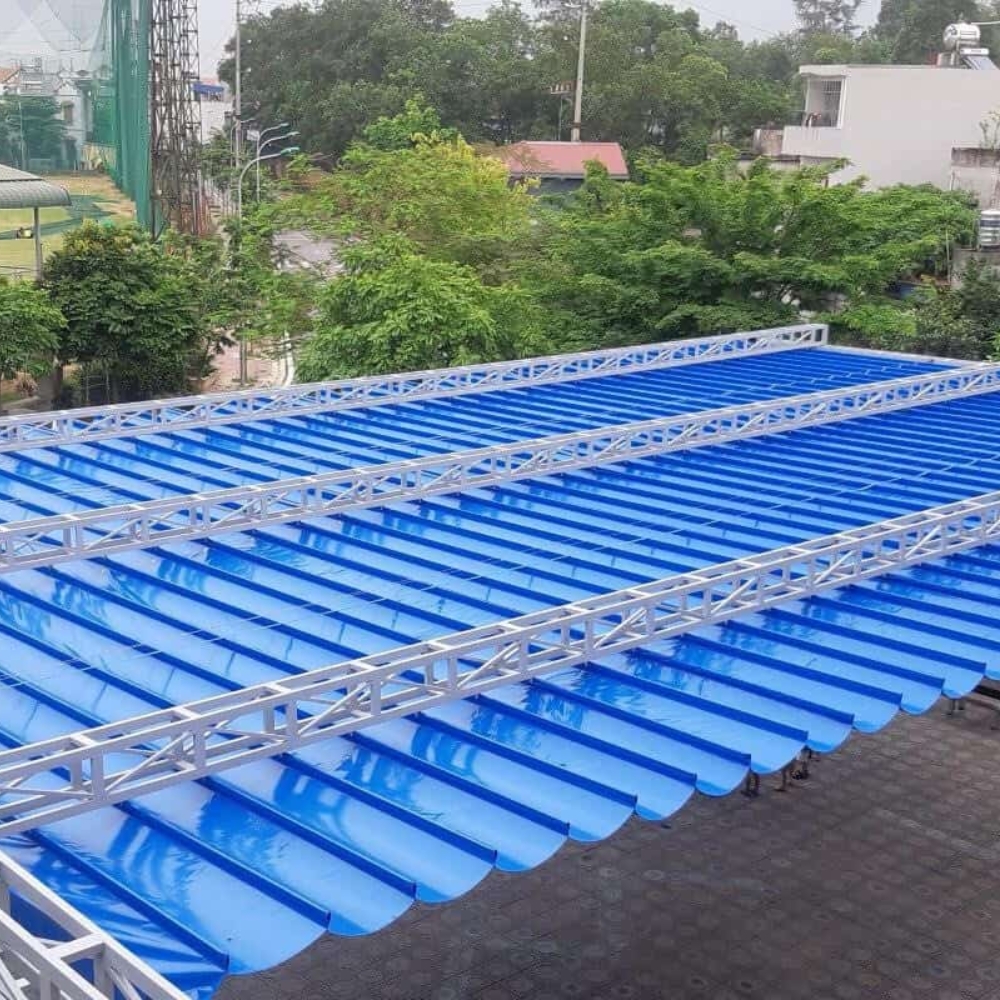 Mẫu Mái Xếp Lượn Sóng Ngoài Trời Bền Đẹp